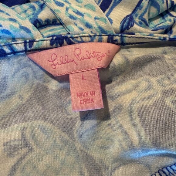 Lilly Pulitzer Ophelia Swing Dress Get Trunky Elephants L EUC - Picture 8 of 13
